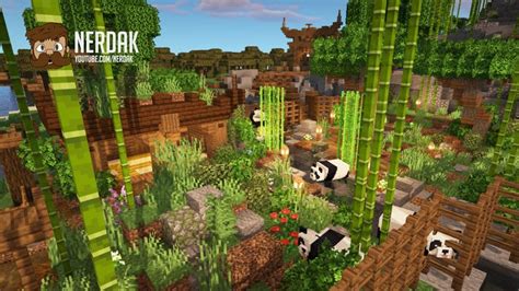 Panda enclosure - Minecraft build | Minecraft farm, Minecraft blueprints, Minecraft houses