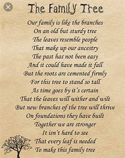 The Family Tree | Family history quotes, Family poems, Family tree ...