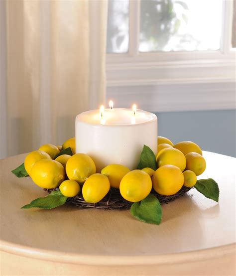 Turn a wreath into a centerpiece #kirklands #creativekitchen | Kitchen table centerpiece, Lemon ...