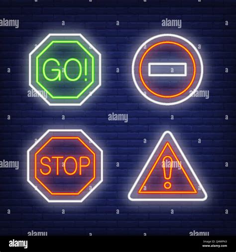 Electric stop go signs Stock Vector Images - Alamy