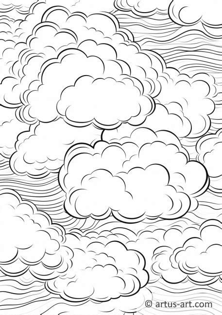 Cloud Shapes Coloring Page » Free Download » Artus Art