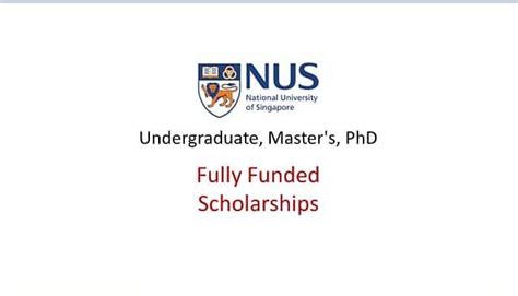 National University of Singapore Fully Funded Scholarship 2023 - Lo Result