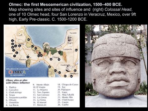 Olmec: the first Mesoamerican civilization, 1500–400 BCE. Map