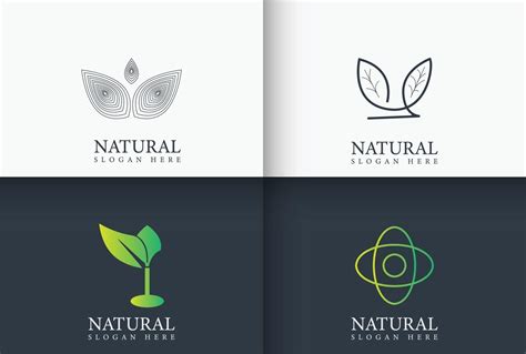 colección de diseño de logotipo natural en estilo minimalista 3084406 Vector en Vecteezy