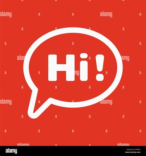 The hi icon. Greet and hello symbol. Flat Stock Vector Image & Art - Alamy