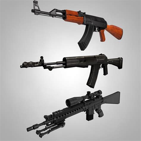 Rifles Collection Army Weapons | CGTrader