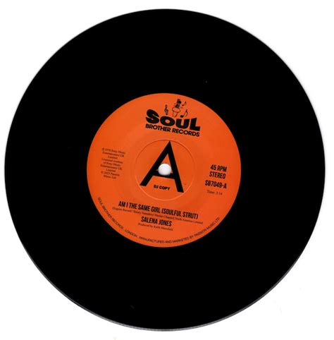 Salena Jones - Am I The Same Girl (Soulful Strut) / Right Now DEMO 45 (Soul Brother) 7" Vinyl