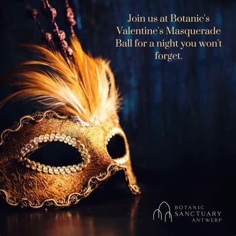 Botanic Sanctuary Antwerp organises Valentine's Grand Masquerade Ball ...