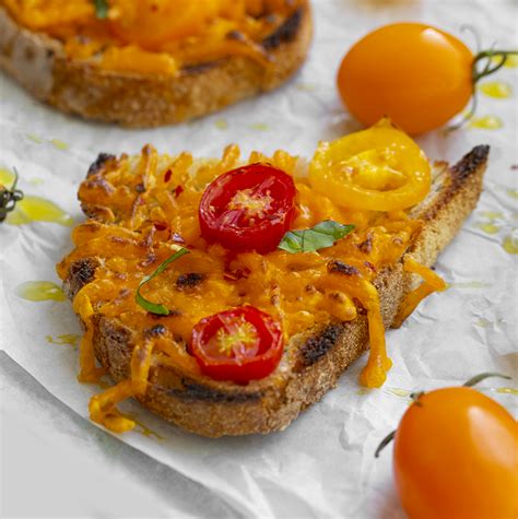 Summer Tomato Cheese Toast - HealthyHappyLife.com