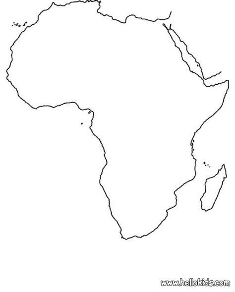 Africa map coloring page | animal ideas | Pinterest | Africa map ...