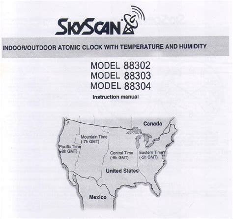 SkyScan 88302 Clock Instruction manual PDF View/Download