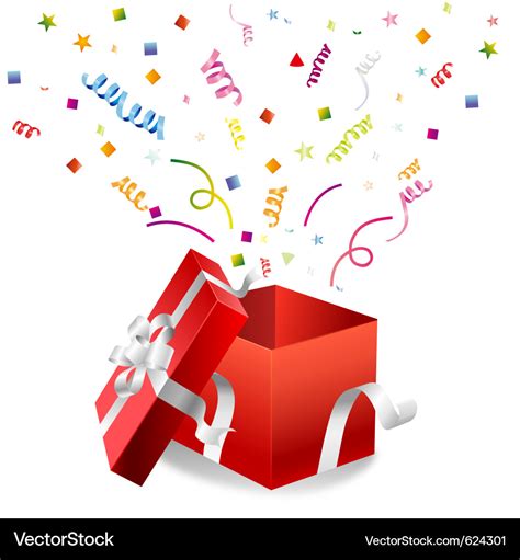 Open gift box Royalty Free Vector Image - VectorStock