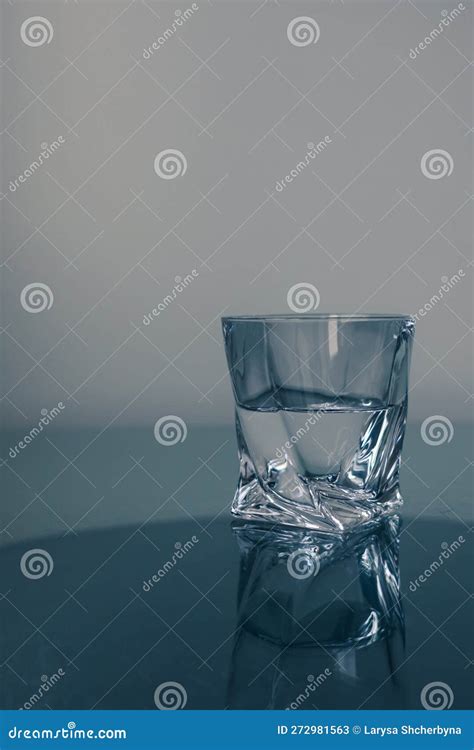 Clean Water in a Non-standard Glass Stock Image - Image of benefit, bottle: 272981563