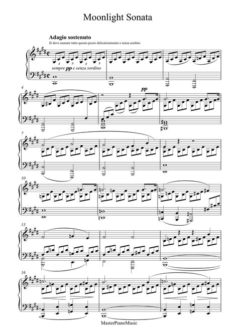 Moonlight Sonata FULL Sheet Music - Etsy