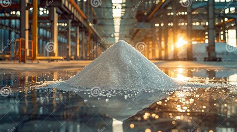 Sea Salt Harvesting: Piles of Industrial Sodium Chloride from Evaporation and Crystallization of ...