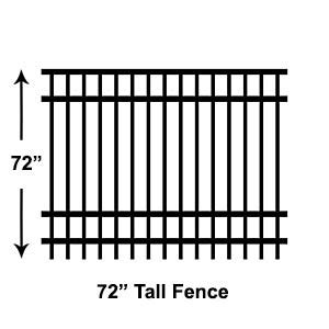 72 Inch Tall Aluminum Fence Panels | Aluminum 6 Foot Tall Fence