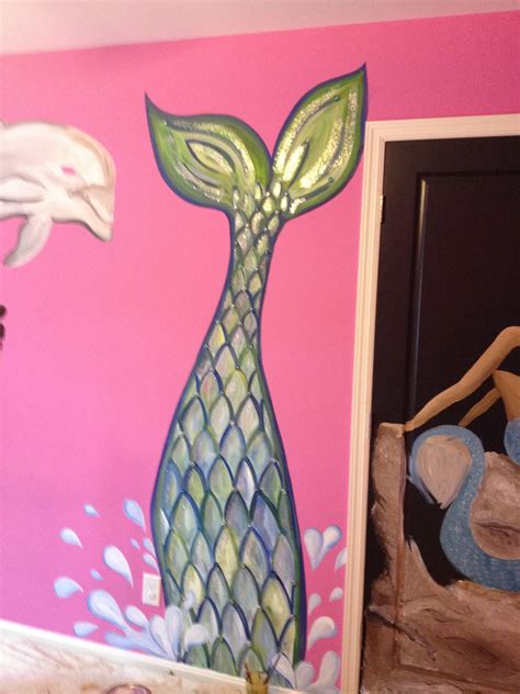 Pin by Dawn Godfrey on My murals | Mermaid mural, Kids room murals ...