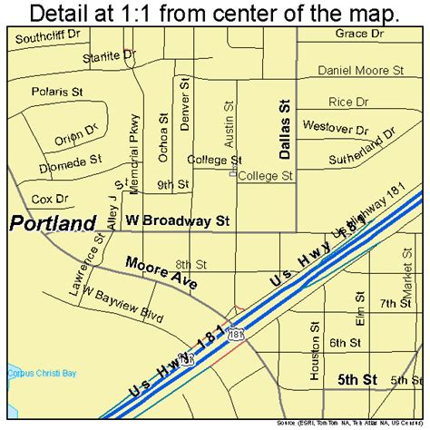 Portland Texas Street Map 4858904