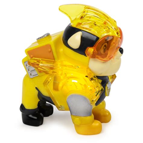 PAW Patrol, Mighty Pups Charged Up Rubble Collectible Figure with Light Up Uniform - Walmart.com ...