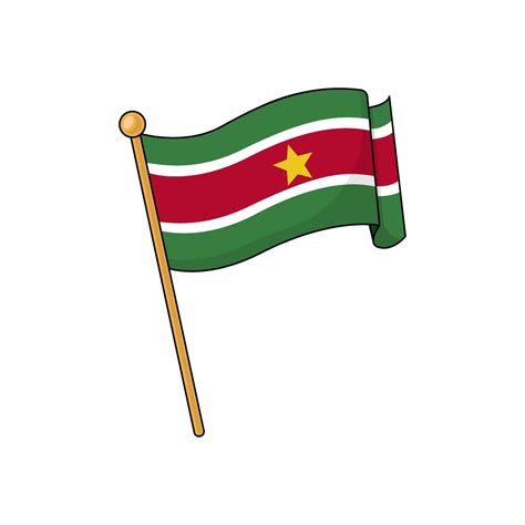 Suriname Flag Royalty Free Stock SVG Vector and Clip Art