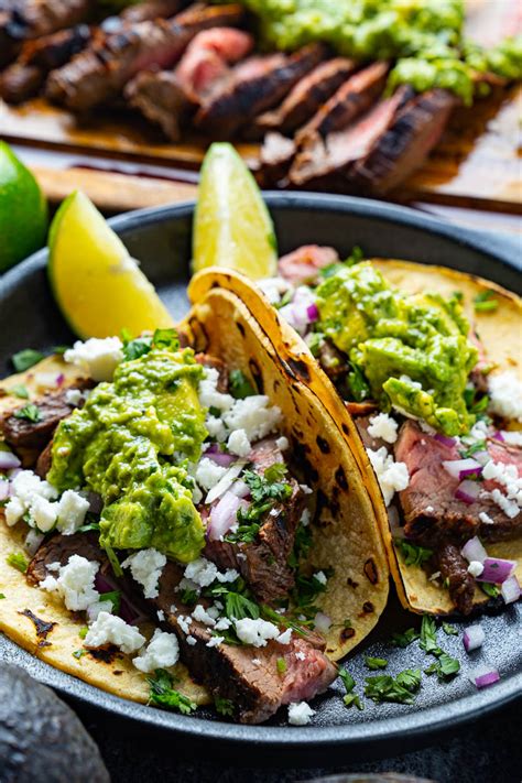 Carne Asada Tacos with Avocado Salsa Verde - Closet Cooking