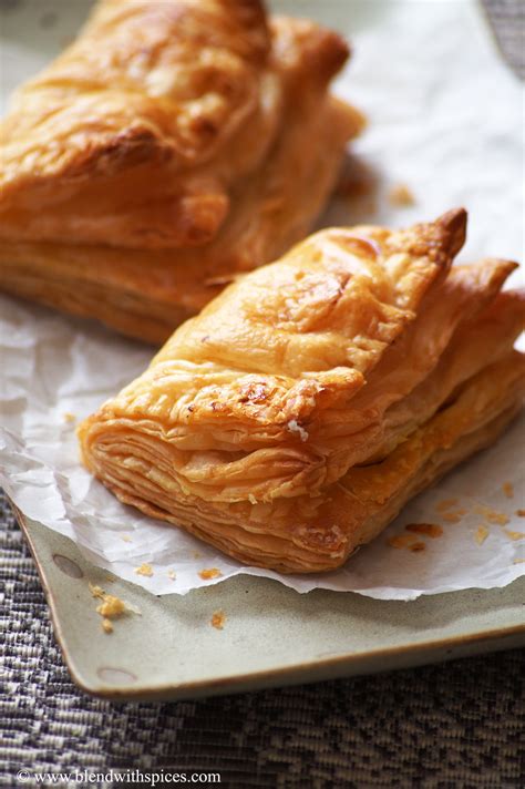 Paneer Puff Recipe - Indian Bakery-Style Paneer Puff Pastry Turnovers