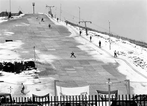 Beckton Alps, skiing. 14 Feb 1991 When I lived here...nearby anyway, they had a fake log cabin ...