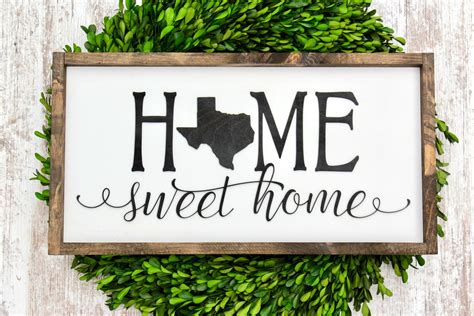 Texas Texas Decor Home Sweet Home Texas Texas Home Decor | Etsy