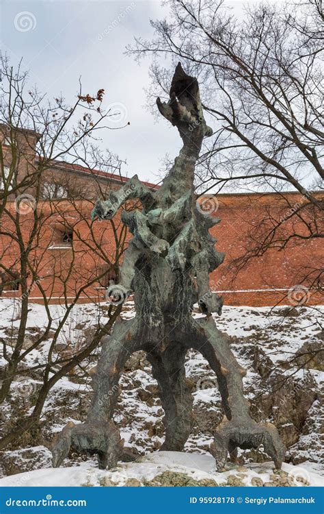 The Dragon Of Wawel Hill Next To The Wawel Castle In Krakow, Poland ...