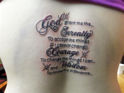 25 Graceful Serenity Prayer Tattoos