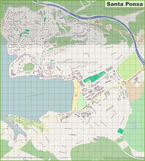 Large detailed map of Santa Ponsa