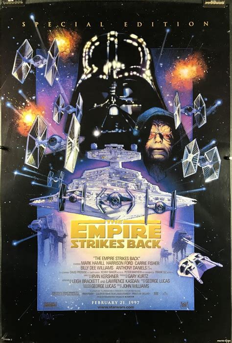 EMPIRE STRIKES BACK, Original Rolled Vintage Movie Poster 1997 Re ...