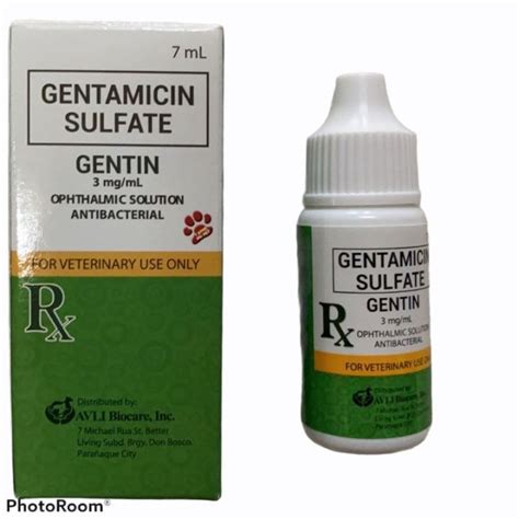 Minette Gentin Eye Drops for Dogs and Cats Gentamicin Sulfate ...