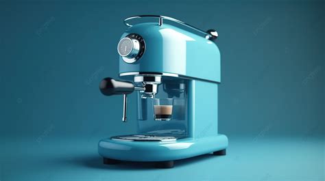 3d Rendering Of Espresso Coffee Maker On A Blue Background, Espresso Machine, Coffee Machine ...