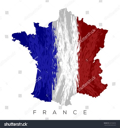 Isolated French Map Flag Vector Illustration Stock Vector (Royalty Free ...