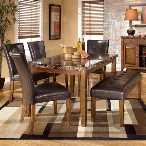 Signature Design by Ashley Lacey 6-Piece Dining Table with Side Chairs & Bench Set | Value City ...