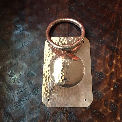 Handcrafted Hammered Copper Door Knocker