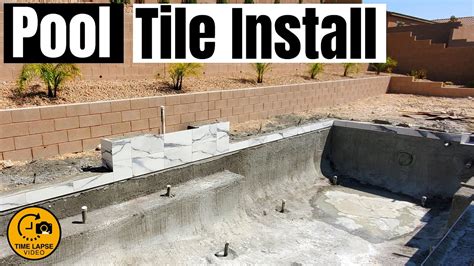 POOL TILE INSTALLATION - TIMELAPSE - HOW TO TILE A POOL - YouTube