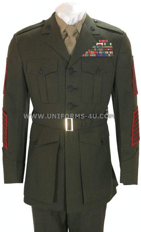 USMC MALE ENLISTED SERVICE DRESS UNIFORM ("A," "B," AND "C")