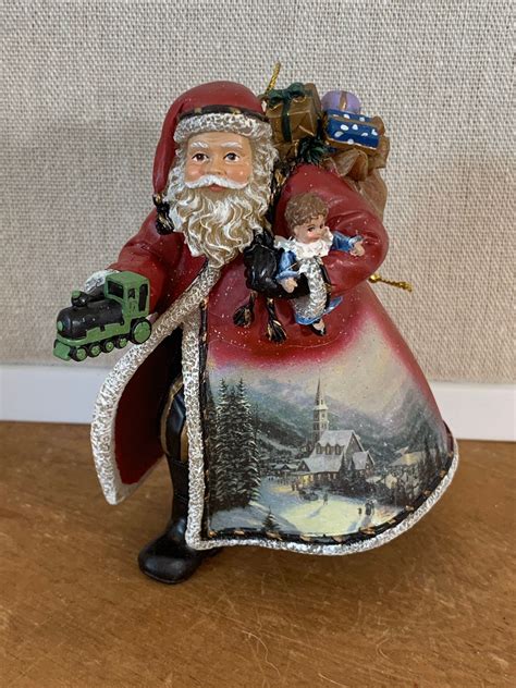 Thomas Kinkade Heirloom Santa ornament “Moonlit Village” by BasilsbytheSquare on Etsy | Thomas ...