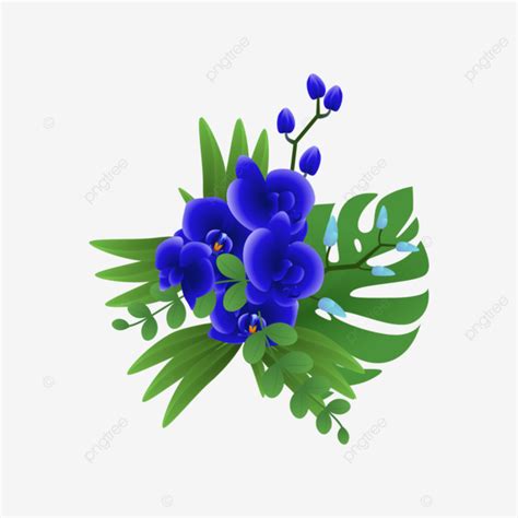 Ic22906 Vector Blue Orchid Flower Bouquet, Ic22906, Vector Blue Orchid ...