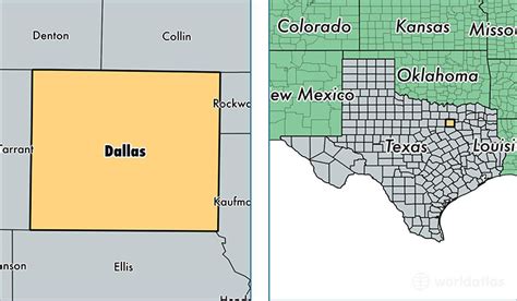 Dallas Texas County Map - Cities And Towns Map