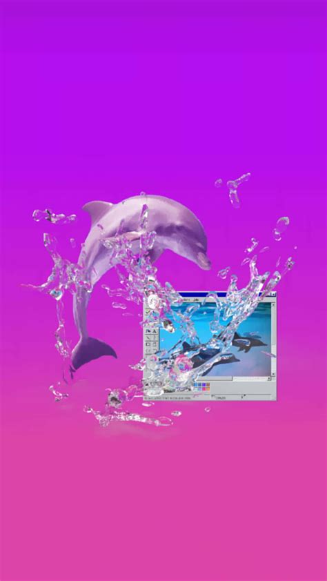 Download Pink and Pose: A Pink Dolphin swimming in the ocean. Wallpaper | Wallpapers.com