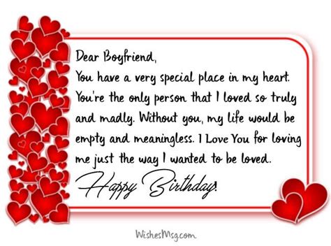 Birthday Wishes for Boyfriend - Romantic Birthday Messages | WishesMsg | Birthday wishes for ...