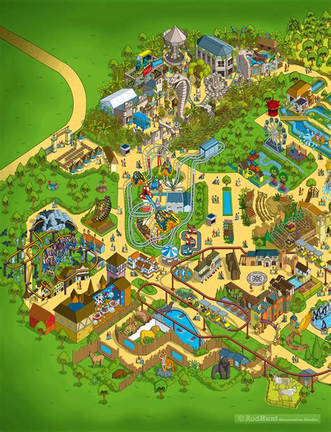 Chessington World of Adventures Theme Park Map :: Behance