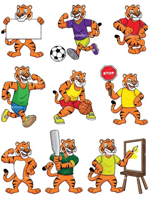 Tiger Mascot Vector Clipart