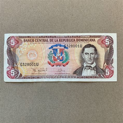 1980 Dominican Republic 5 Pesos Oro Used Banknote. Dominica | Etsy | Bank notes, Hydroelectric ...