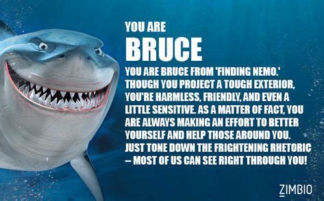 I took Zimbio's famous shark quiz for Shark Week and I'm Bruce from 'Finding Nemo'! What shark ...