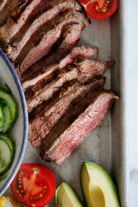 Garlic and Lime Marinated Grilled Flank Steak - Lexi's Clean Kitchen