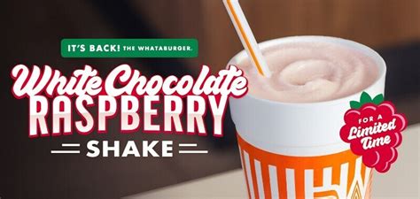 Whataburger’s White Chocolate Raspberry Shake is Back - Williamson Source